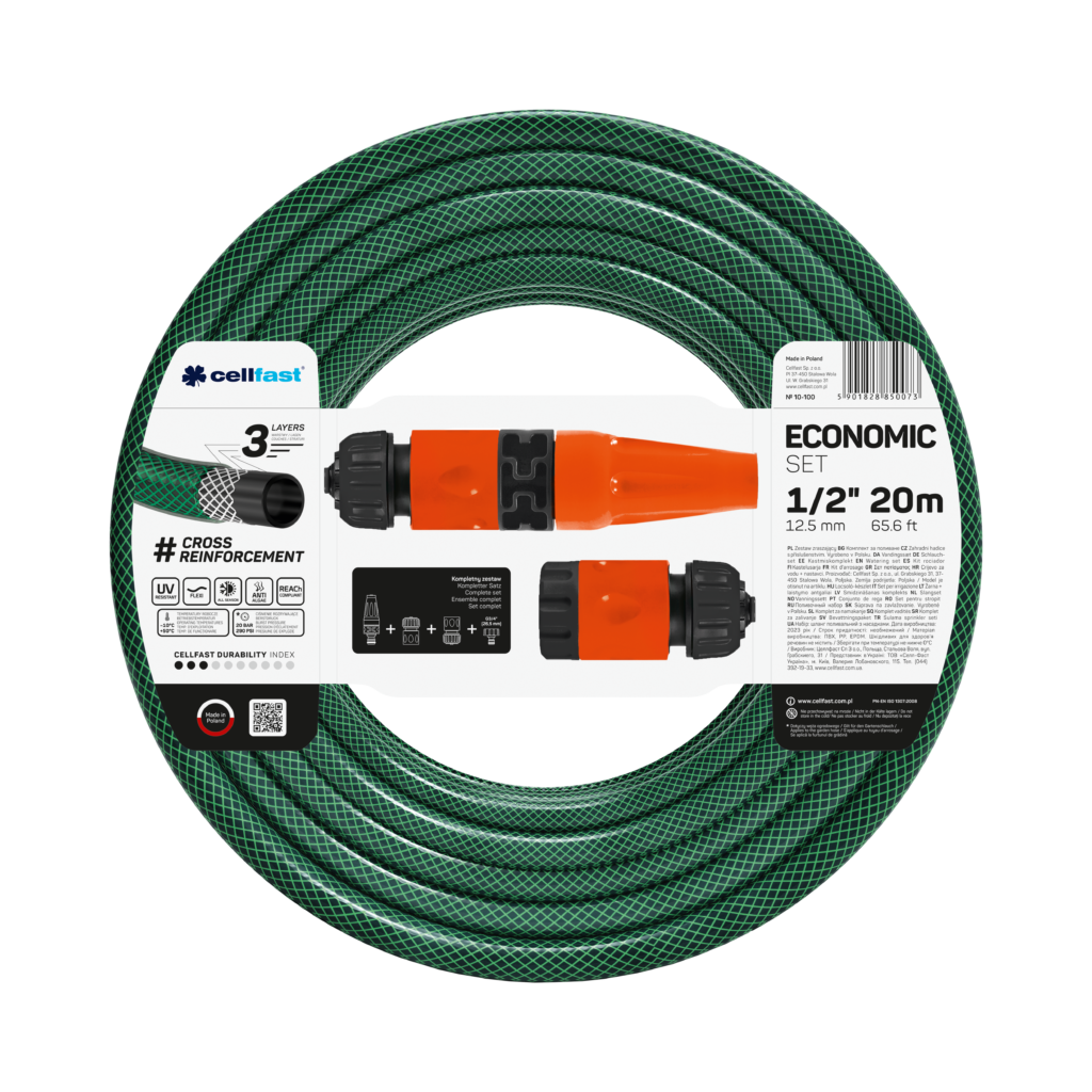 Поливальний набiр ECONOMIC 1/2” 20м + набір фитингів BASIC