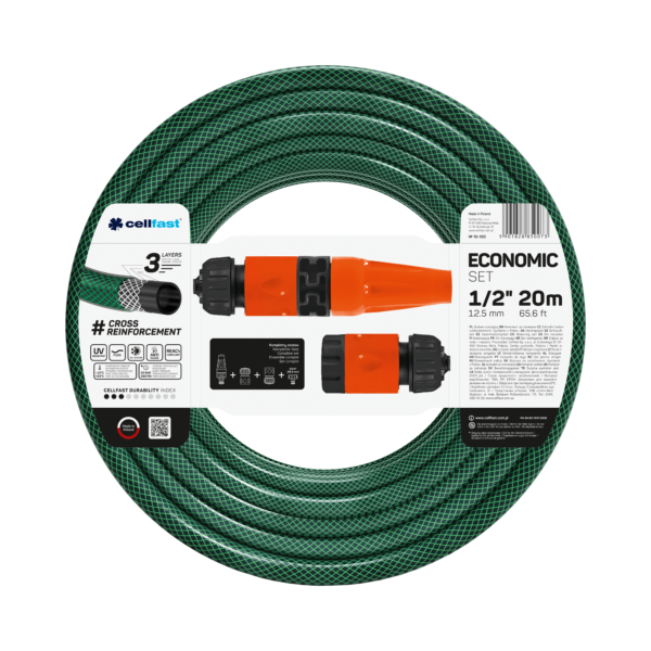 Поливальний набiр ECONOMIC 1/2” 20м + набір фитингів BASIC
