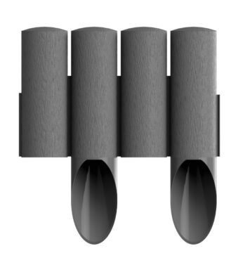 Газонне огородження 4 елементи STANDARD графіт 2